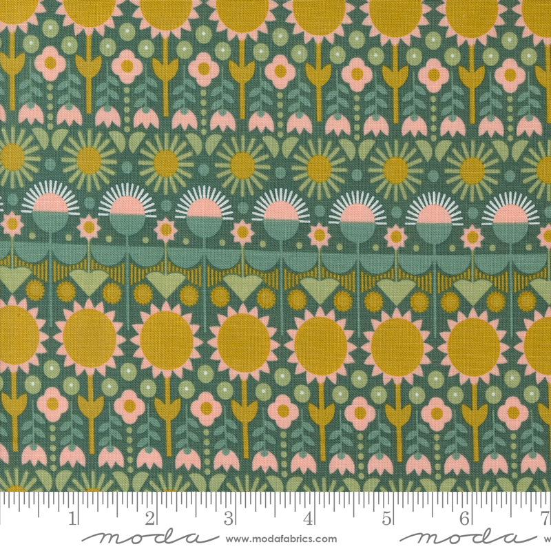 Imaginary Flowers What If Florals Spruce | Gingiber | Moda Fabrics | 48383 16 | Sold in 1/2 Yd