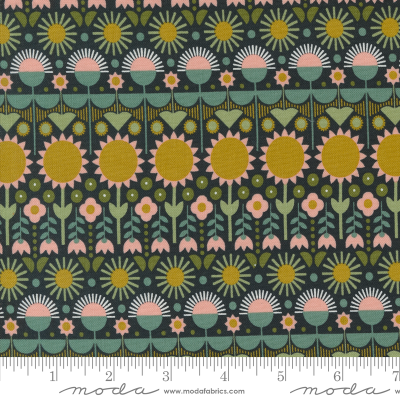 Imaginary Flowers What If Florals Ebony | Gingiber | Moda Fabrics | 48383 21 | Sold in 1/2 Yd
