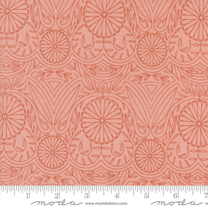 Imaginary Flowers Flower Lines Blossom | Gingiber | Moda Fabrics | 48385 18 | Sold in 1/2 Yd