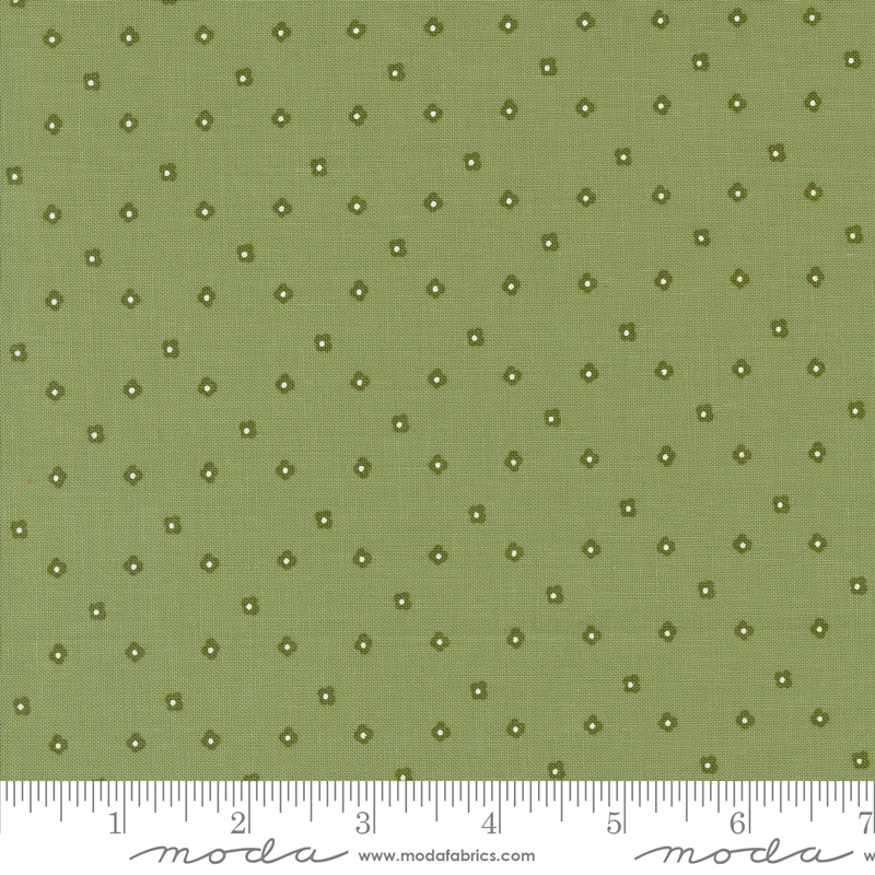 Imaginary Flowers Baby Buds Sage | Gingiber | Moda Fabrics | 48386 12 | Sold in 1/2 Yd