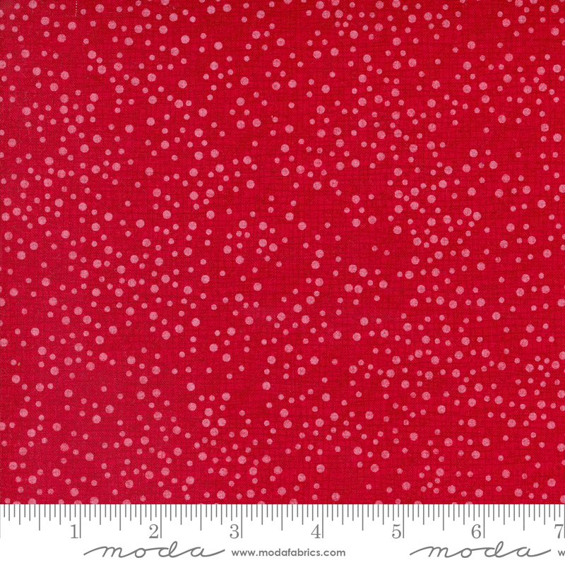 Winterly Thatched Dotty Crimson | Robin Pickens | Moda Fabrics | 48715 43 | Sold in 1/2 Yd