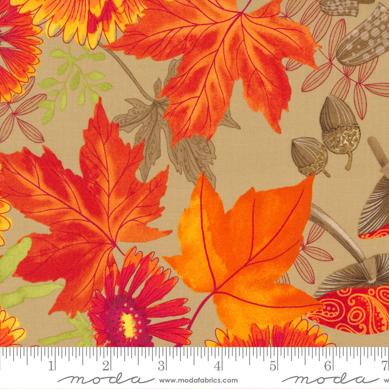 Forest Frolic Main Print Caramel | Robin Pickens | Moda Fabrics | 48740 14 | Sold in 1/2 Yd