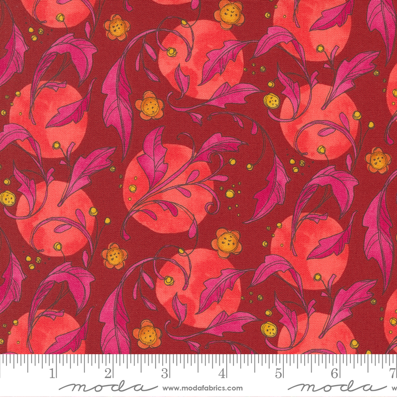 Forest Frolic Swirly Leaves Cinnamon | Robin Pickens | Moda Fabrics | 48741 17 | Sold in 1/2 Yd