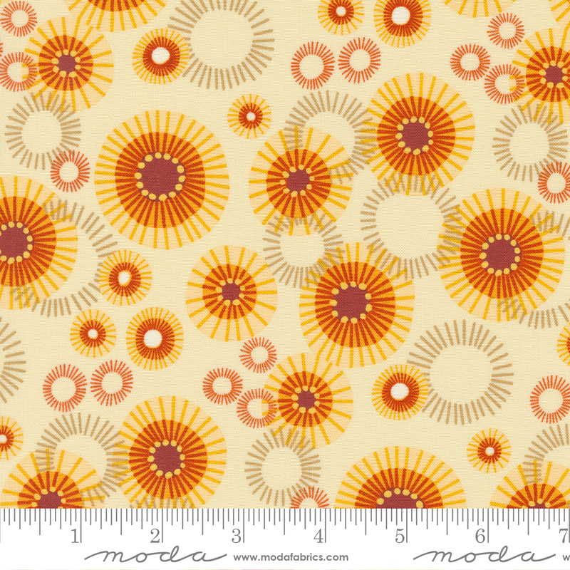 Forest Frolic Mod Indian Blanket Cream | Robin Pickens | Moda Fabrics | 48743 12 | Sold in 1/2 Yd