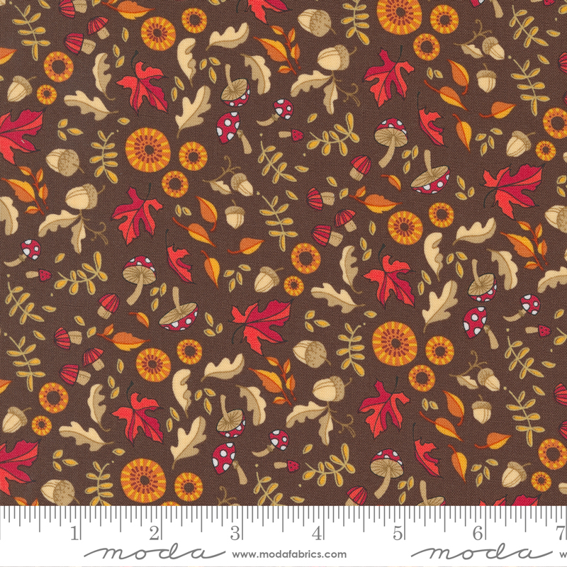 Forest Frolic Little Fall Fling Chocolate | Robin Pickens | Moda Fabrics | 48744 15 | Sold in 1/2 Yd