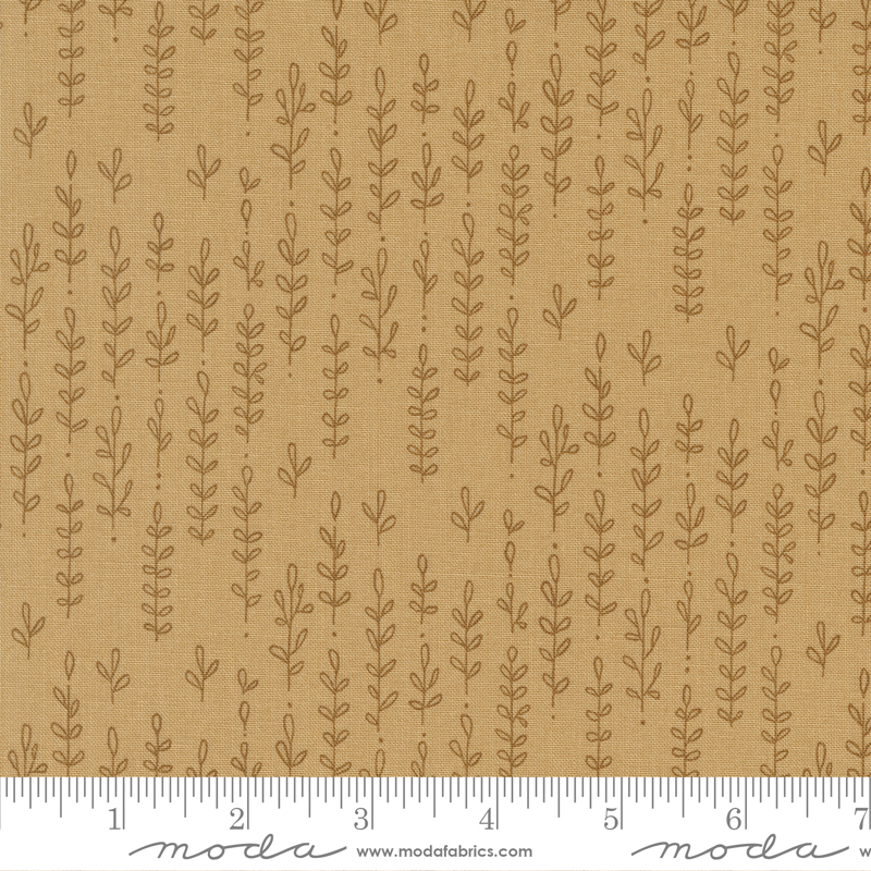 Forest Frolic Leafy Lines Caramel | Robin Pickens | Moda Fabrics | 48745 14 | Sold in 1/2 Yd