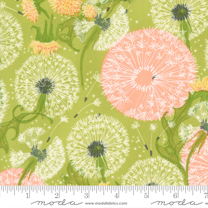 Dandi Duo Dandelion Field Grass | Robin Pickens | Moda Fabrics | 48750 13 | Sold in 1/2 Yd