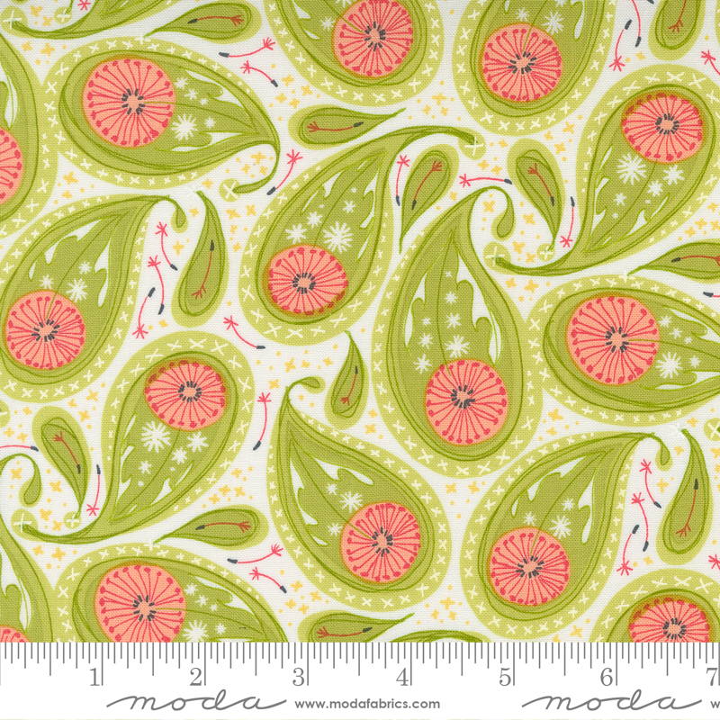Dandi Duo Paisley Grass | Robin Pickens | Moda Fabrics | 48753 11 | Sold in 1/2 Yd