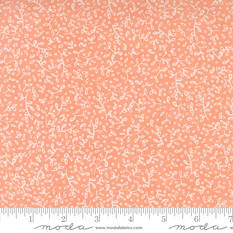 Dandi Duo Painted Leaves Peach | Robin Pickens | Moda Fabrics | 48754 14 | Sold in 1/2 Yd