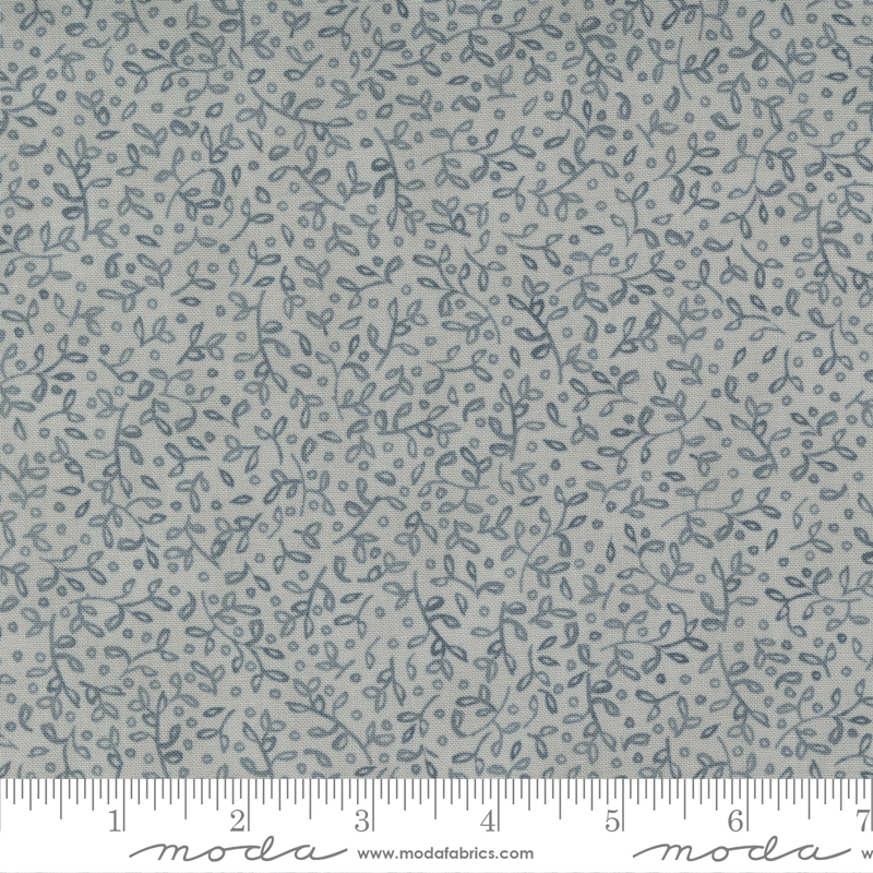 Dandi Duo Painted Leaves Slate | Robin Pickens | Moda Fabrics | 48754 16 | Sold in 1/2 Yd
