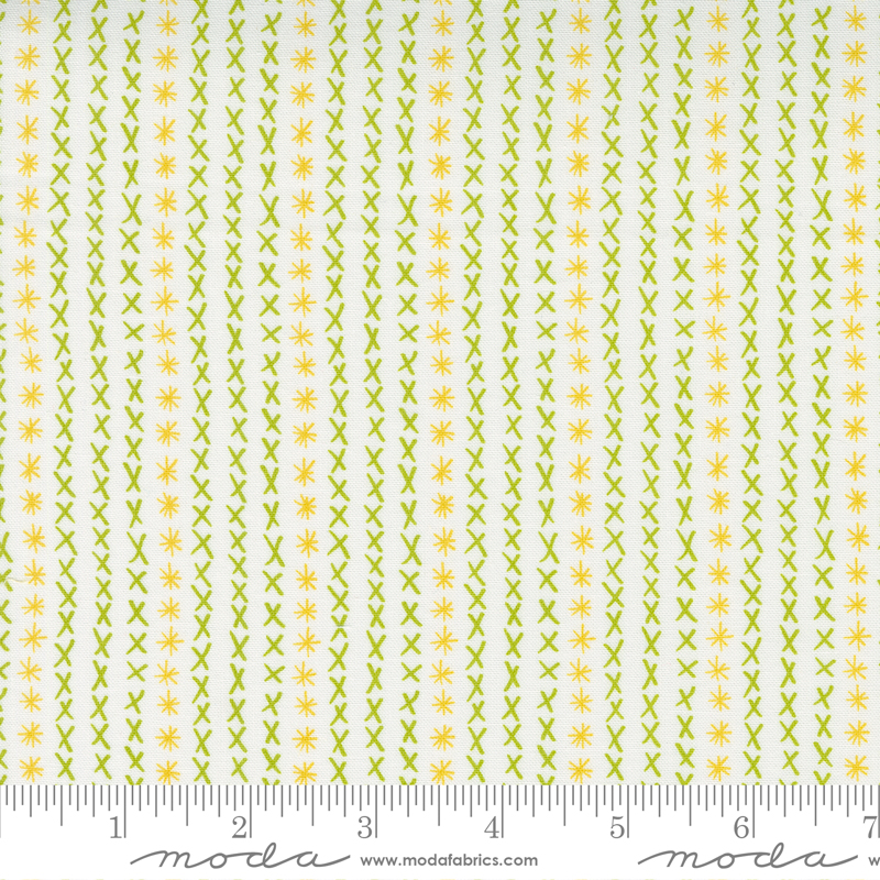 Dandi Duo Cross Stitch Stripe Cream | Robin Pickens | Moda Fabrics | 48755 11 | Sold in 1/2 Yd