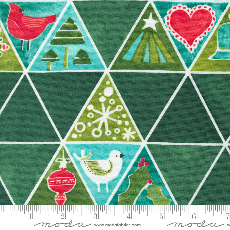 Winterly Christmas Tree Mosaic Spruce | Robin Pickens | Moda Fabrics | 48765 19 | Sold in 1/2 Yd