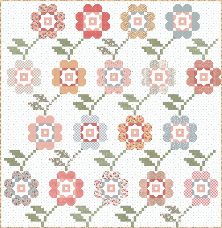 Country Rose Quilt Kit | Lella Boutique | Moda Fabrics | KIT5170 | Sold in 1/2 Yds