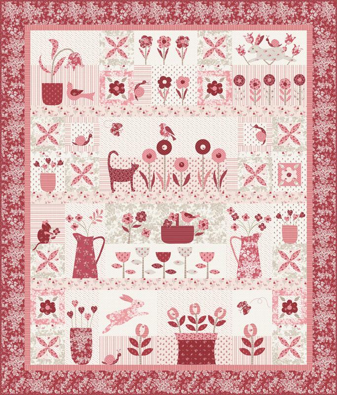 The Flower Farm Quilt Kit | Bunny Hill Designs | Moda Fabrics | KIT3010 | Sold As A Kit