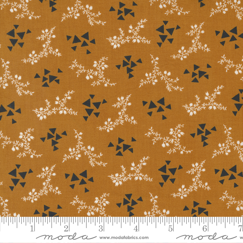 Rustic Gatherings Triangle Toss Amber | Primitive Gatherings | Moda Fabrics | 49202 13 | Sold in 1/2 Yd