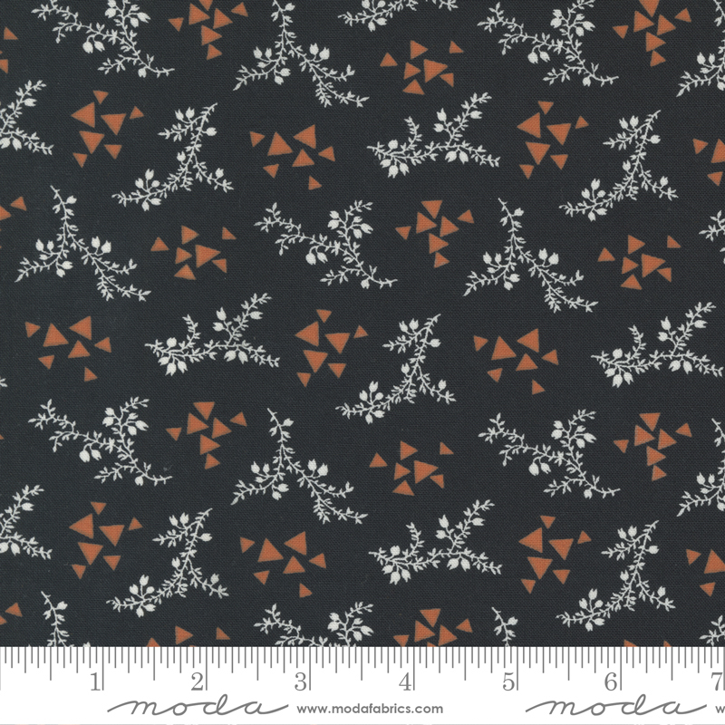 Rustic Gatherings Triangle Toss Black Dirt | Primitive Gatherings | Moda Fabrics | 49202 14 | Sold in 1/2 Yd