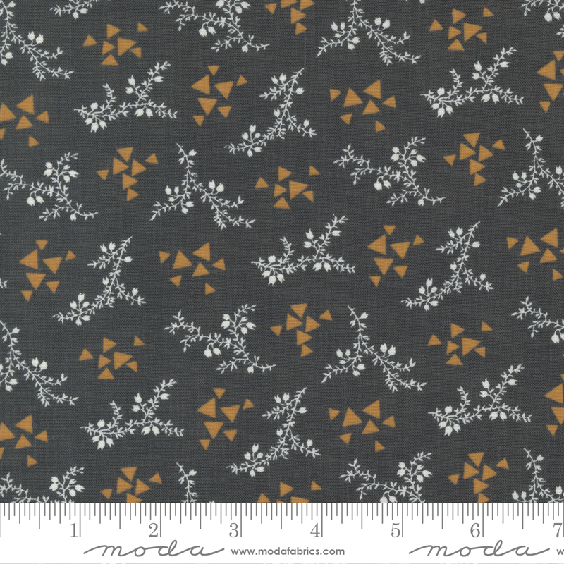 Rustic Gatherings Triangle Toss Charcoal | Primitive Gatherings | Moda Fabrics | 49202 15 | Sold in 1/2 Yd