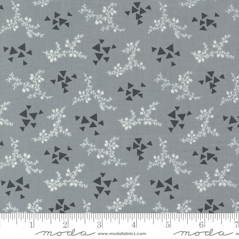 Rustic Gatherings Triangle Toss Steel | Primitive Gatherings | Moda Fabrics | 49202 18 | Sold in 1/2 Yd