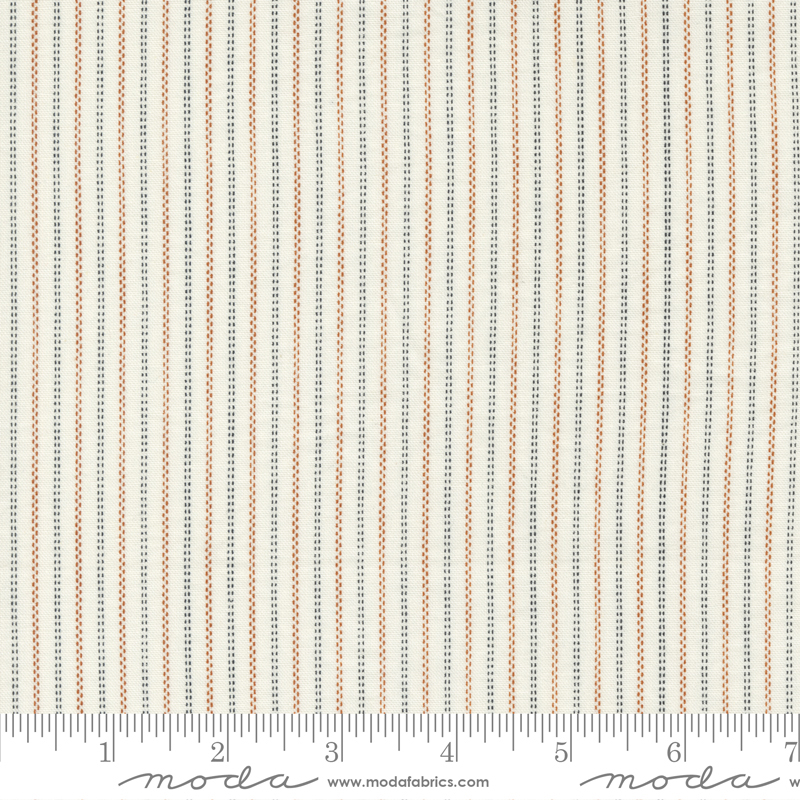 Rustic Gatherings Dashed Stripe Cloud | Primitive Gatherings | Moda Fabrics | 49203 12 | Sold in 1/2 Yd
