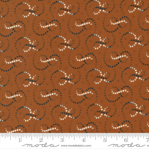 Rustic Gatherings Swirly Dots Spice | Primitive Gatherings | Moda Fabrics | 49204 12 | Sold in 1/2 Yd