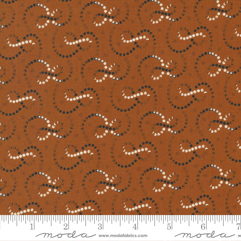 Rustic Gatherings Swirly Dots Spice | Primitive Gatherings | Moda Fabrics | 49204 12 | Sold in 1/2 Yd