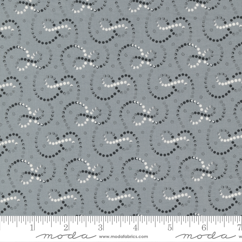 Rustic Gatherings Swirly Dots Steel | Primitive Gatherings | Moda Fabrics | 49204 19 | Sold in 1/2 Yd