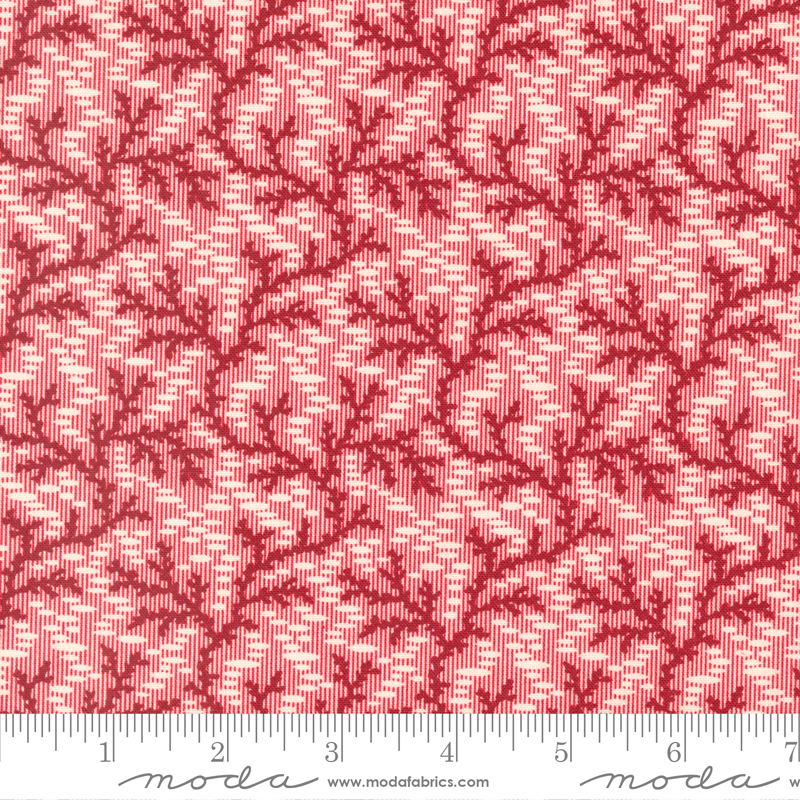 Joyful Gatherings Evergreen Sprigs Candy Apple | Primitive Gatherings | Moda Fabrics | 49211 11 | Sold in 1/2 Yd