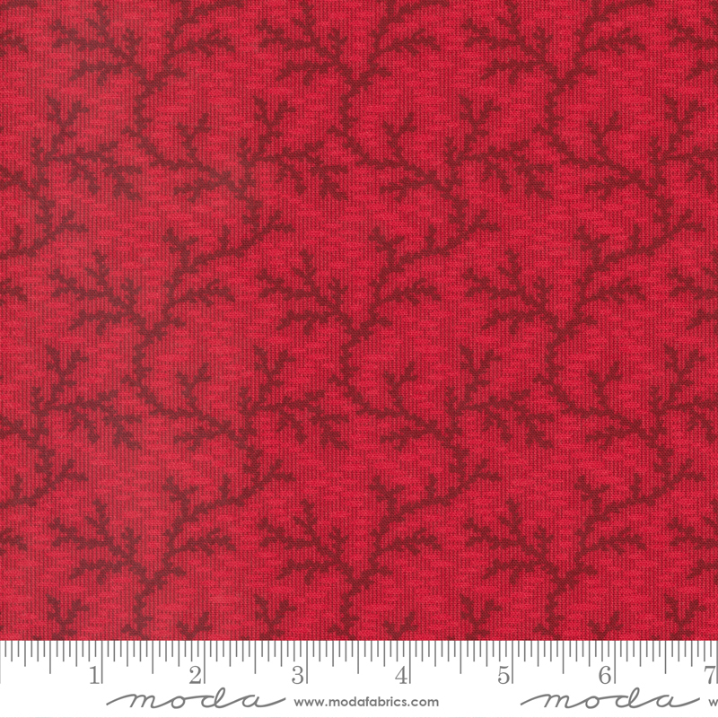 Joyful Gatherings Evergreen Sprigs Poinsettia | Primitive Gatherings | Moda Fabrics | 49211 13 | Sold in 1/2 Yd
