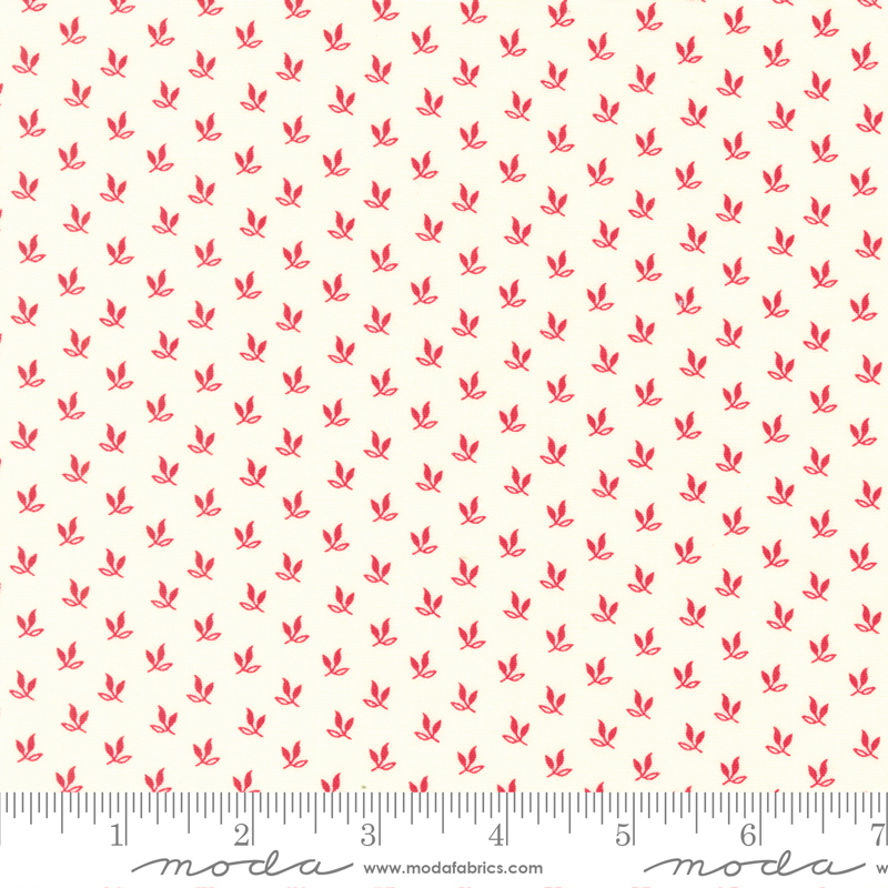 Joyful Gatherings Triple Leaf Snow Candy Apple | Primitive Gatherings | Moda Fabrics | 49212 11 | Sold in 1/2 Yd