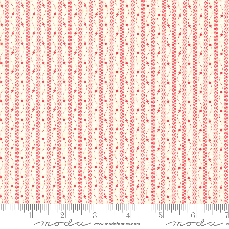 Joyful Gatherings Stripes Snow Candy Apple | Primitive Gatherings | Moda Fabrics | 49213 11 | Sold in 1/2 Yd