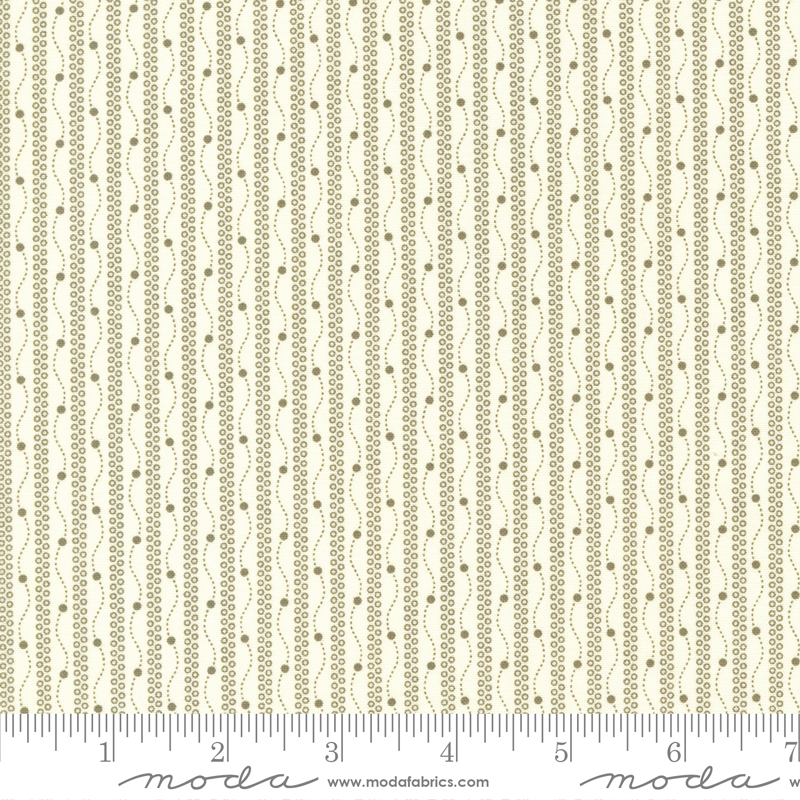 Joyful Gatherings Stripes Snow Evergreen | Primitive Gatherings | Moda Fabrics | 49213 21 | Sold in 1/2 Yd