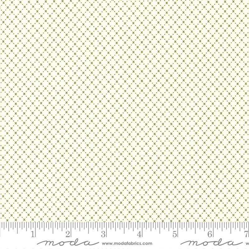 Joyful Gatherings Xs and Os Snow Evergreen | Primitive Gatherings | Moda Fabrics | 49214 21 | Sold in 1/2 Yd