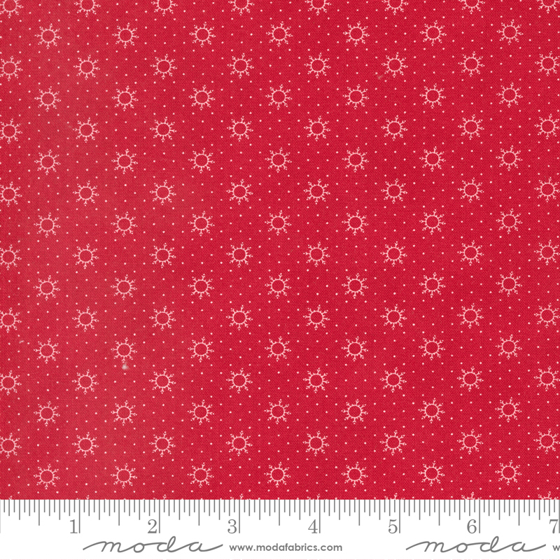 Joyful Gatherings Snowflakes Candy Apple | Primitive Gatherings | Moda Fabrics | 49216 13 | Sold in 1/2 Yd