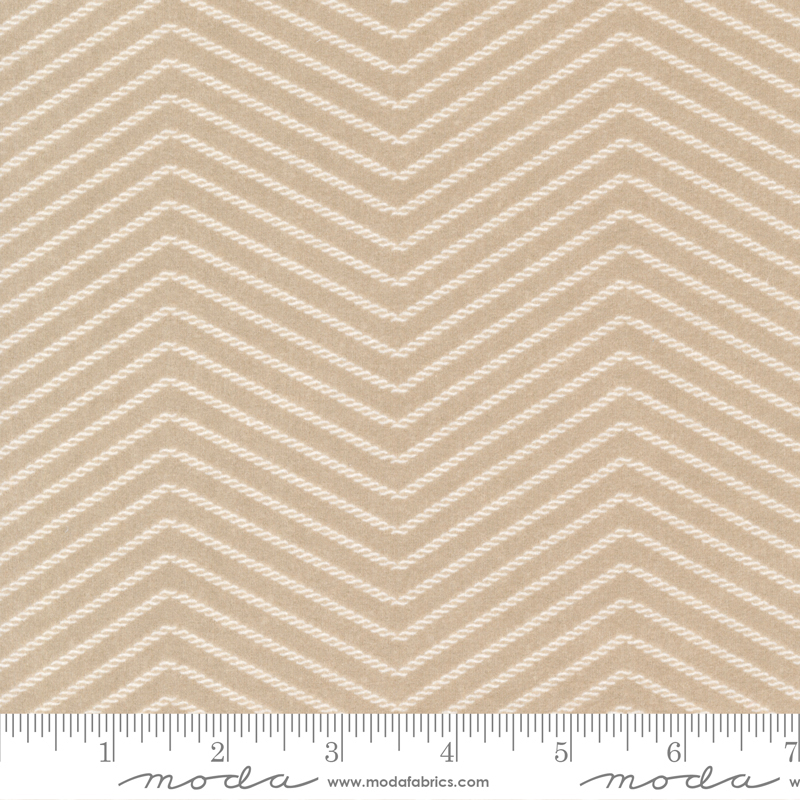 Lakeside Gatherings Double Zig Zag Sand | Primitive Gatherings | Moda Fabrics | 49222 17F | Sold in 1/2 Yd