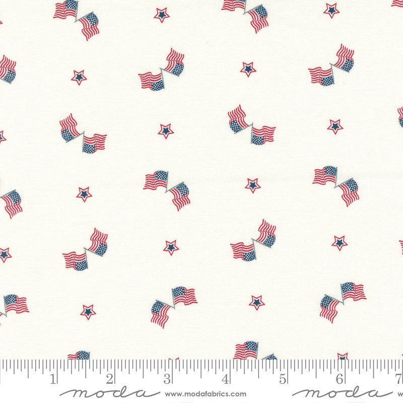 American Gatherings II Old Glory Dove | Primitive Gatherings | Moda Fabrics | 49246 11 | Sold in 1/2 Yd