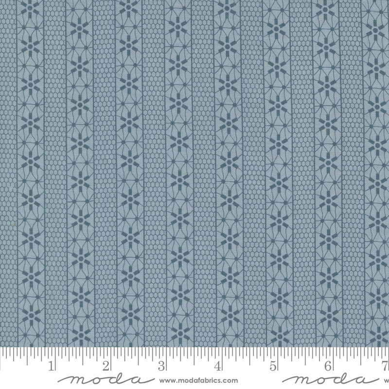 Snowman Gatherings IV Crystal Stripe Frozen | Primitive Gatherings | Moda Fabrics | 49252 12 | Sold in 1/2 Yd