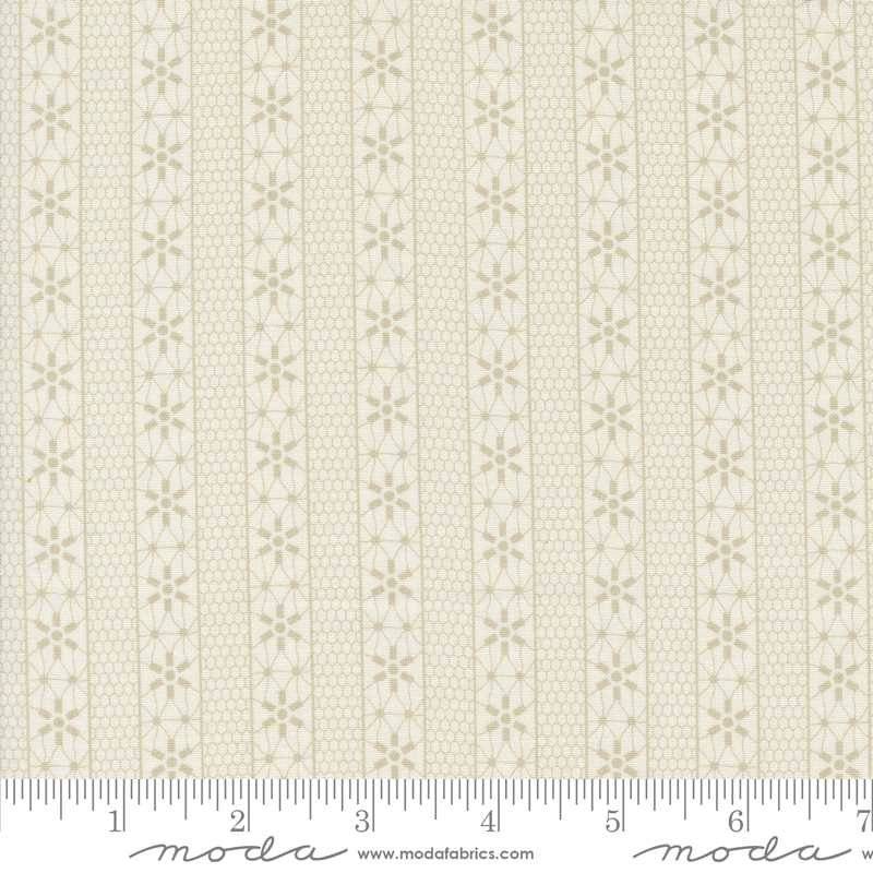 Snowman Gatherings IV Crystal Stripe Snow Taupe | Primitive Gatherings | Moda Fabrics | 49252 15 | Sold in 1/2 Yd