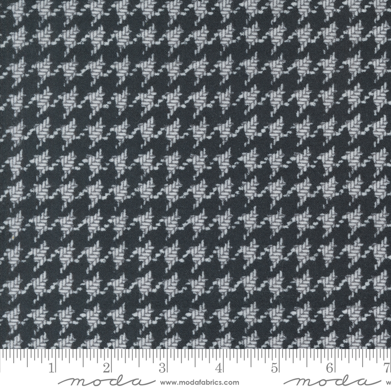 Farmhouse Flannels III Houndstooth Black Top Road | Primitive Gatherings | Moda Fabrics | 49270 16F | Sold in 1/2 Yd