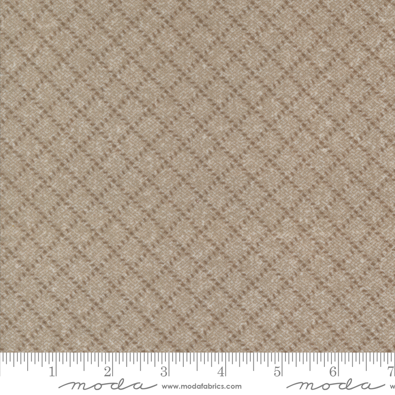 Farmhouse Flannels III Diamond Grid Cocoa | Primitive Gatherings | Moda Fabrics | 49271 13F | Sold in 1/2 Yd