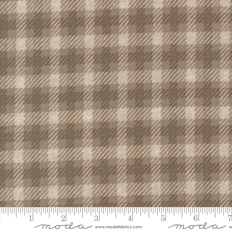 Farmhouse Flannels III Square Plaid Cocoa | Primitive Gatherings | Moda Fabrics | 49273 13F | Sold in 1/2 Yd