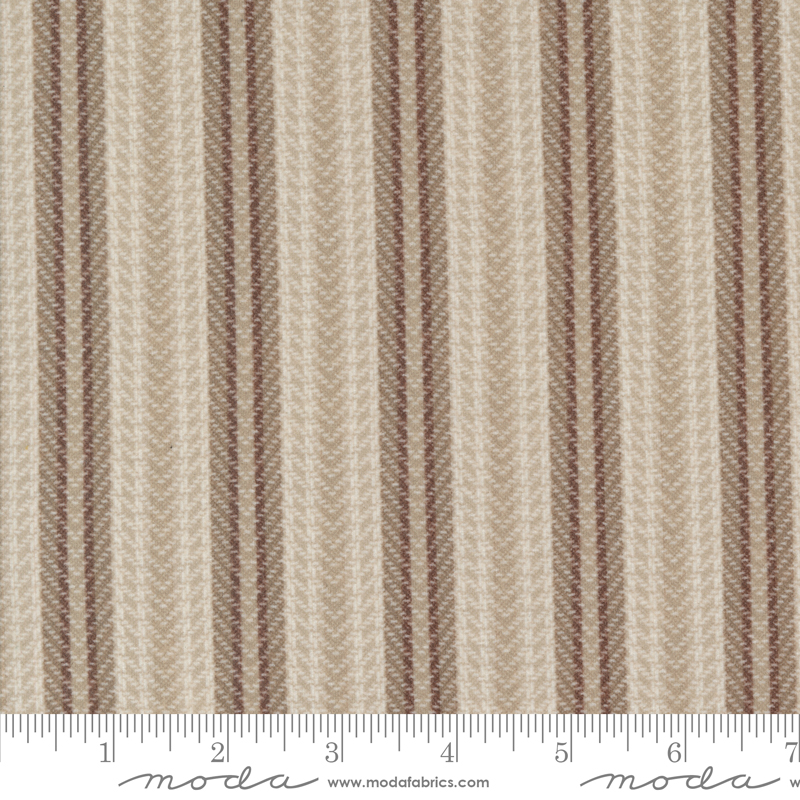 Farmhouse Flannels III Blanket Stripe Cream | Primitive Gatherings | Moda Fabrics | 49275 11F | Sold in 1/2 Yd