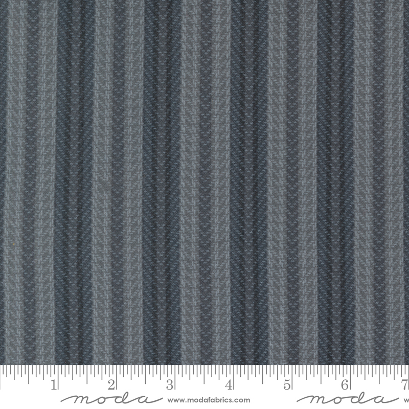 Farmhouse Flannels III Blanket Stripe Graphite | Primitive Gatherings | Moda Fabrics | 49275 15F | Sold in 1/2 Yd