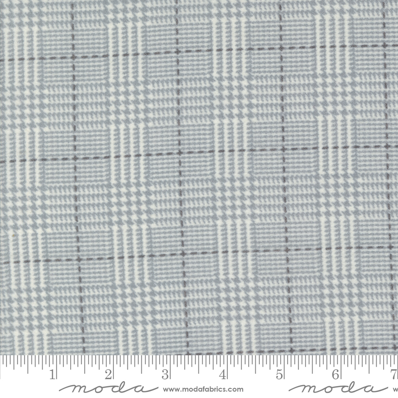 Farmhouse Flannels III Box Check Pewter | Primitive Gatherings | Moda Fabrics | 49277 14F | Sold in 1/2 Yd