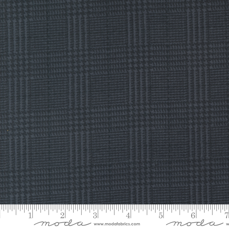 Farmhouse Flannels III Box Check Black Top Road | Primitive Gatherings | Moda Fabrics | 49277 16F | Sold in 1/2 Yd