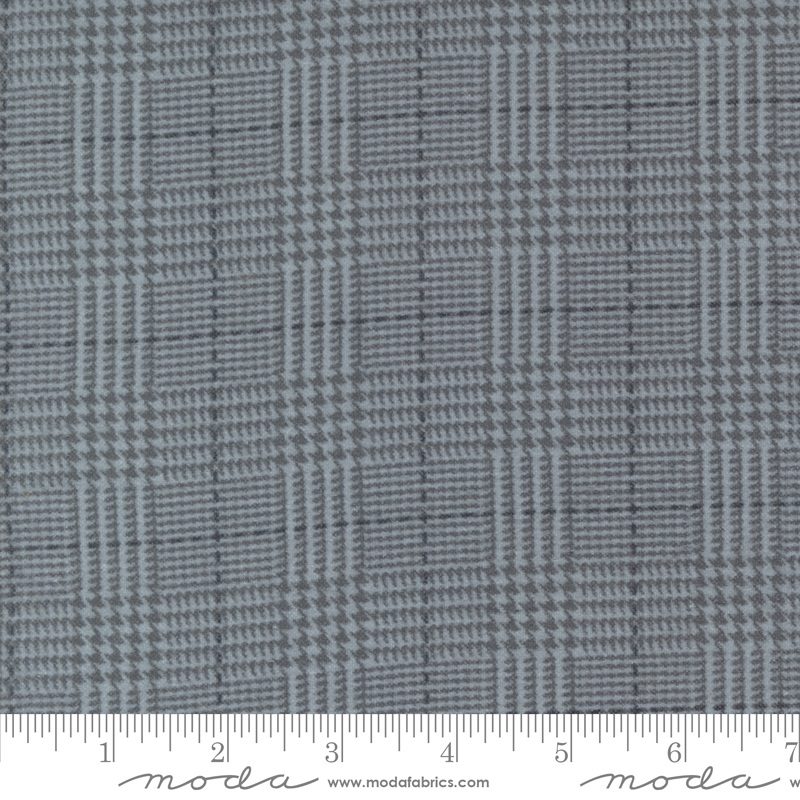 Farmhouse Flannels III Box Check Grey Pewter | Primitive Gatherings | Moda Fabrics | 49277 24F | Sold in 1/2 Yd