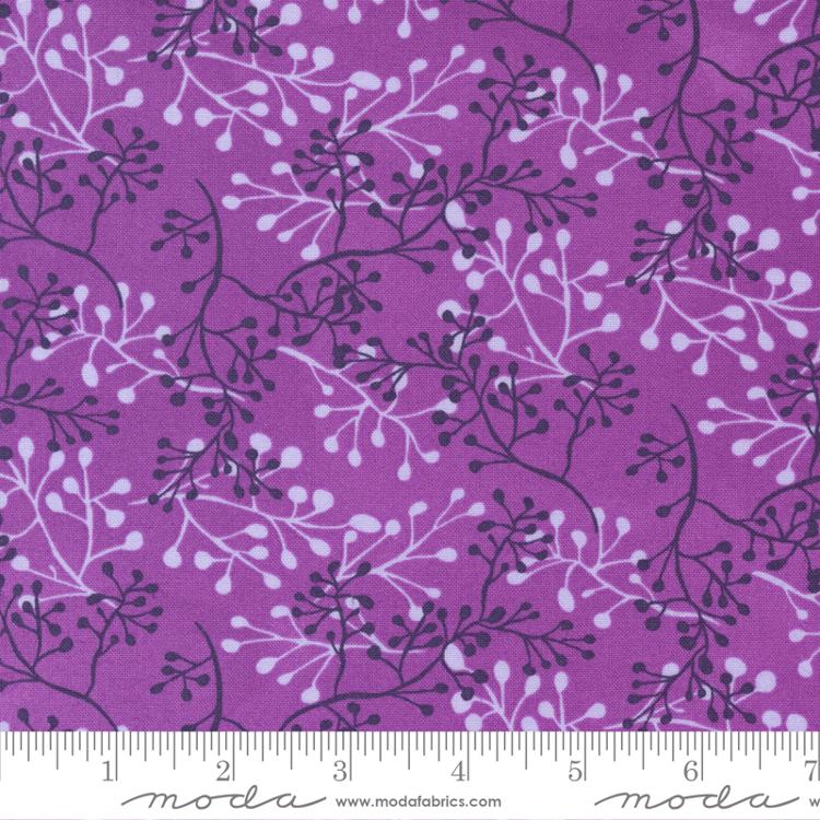 Pansys Posies Plum | Robin Pickens | Moda Fabrics | 48724 24 | Sold in 1/2 Yds