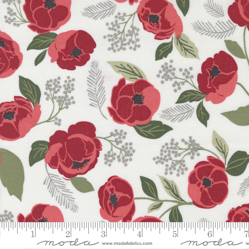 Christmas Eve Christmas in Bloom Snow | Lella Boutique | Moda Fabrics | 5180 11 | Sold in 1/2 Yd
