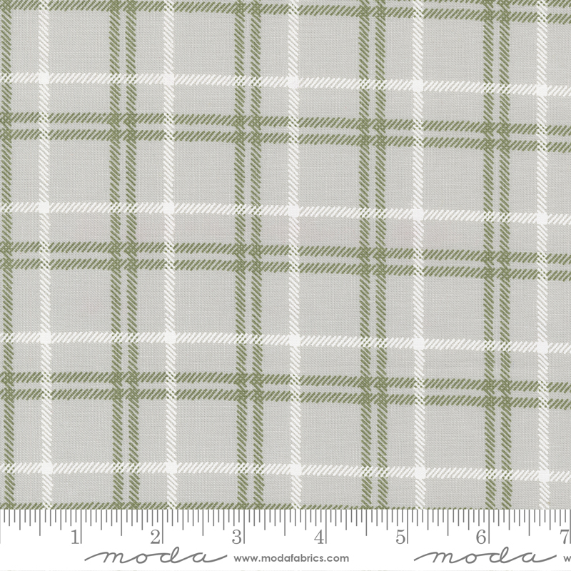 Christmas Eve Yuletide Checks Silver | Lella Boutique | Moda Fabrics | 5185 12 | Sold in 1/2 Yd