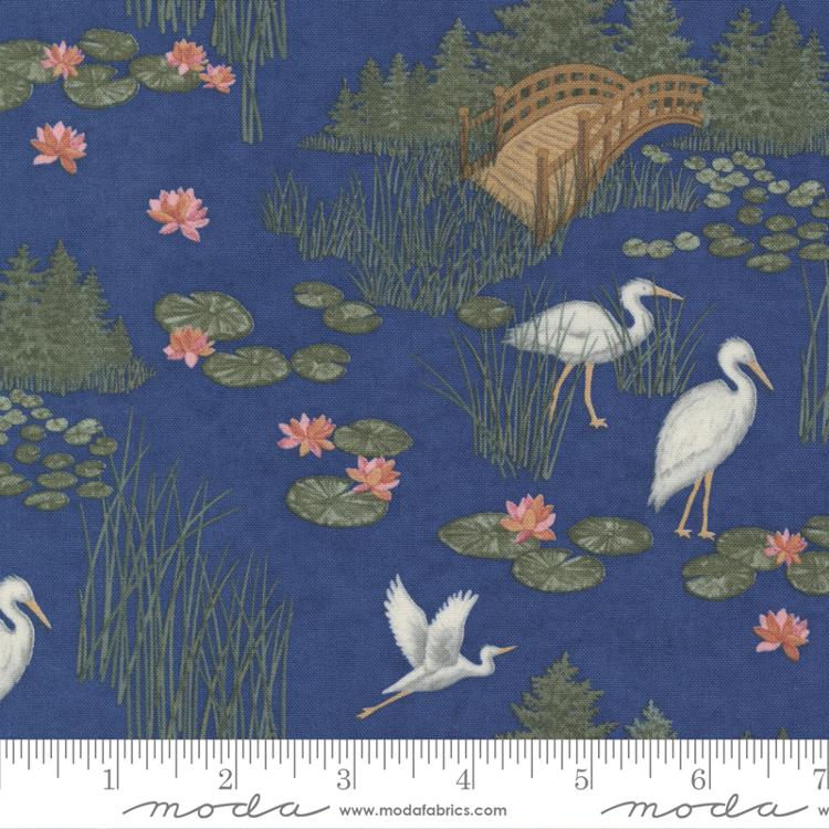 Watermarks Scenic Indigo | Holly Taylor | Moda Fabrics | 6914 14 | Sold in 1/2 Yd