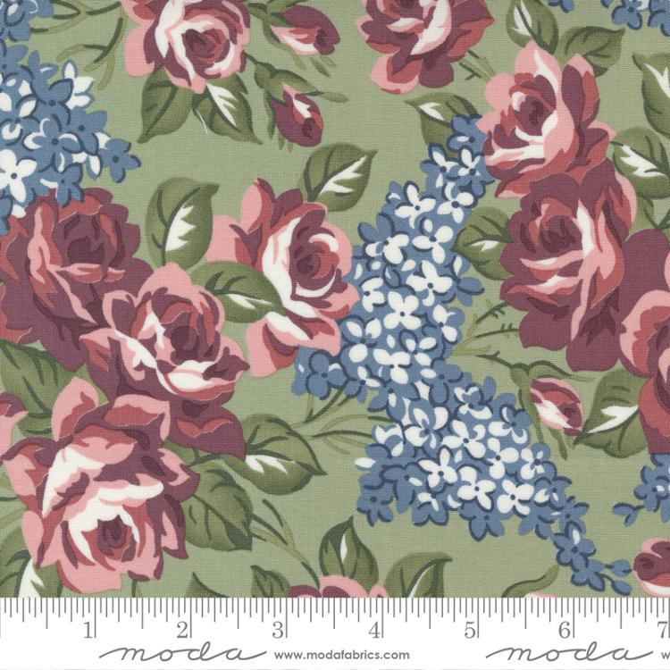 Sunnyside Rosy Moss | Camille Roskelley | Moda Fabrics | 55280 16 | Sold in 1/2 Yd